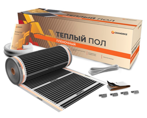 Комплект нагревательного пленочного пола Grandeks 2200 - 10,0 м², 220Вт/м², (0,5х20м) 2200