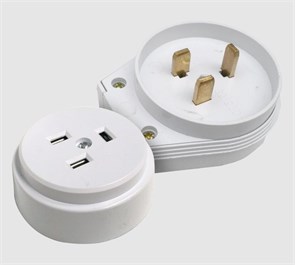 Разъем печной РШ/ВШ 32А 250В пластиковый накладной белый 9123 IN HOME 9123