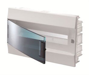 Бокс в нишу Mistral41 18М зеленая прозрачная дверь (c клемм) 1SLM004101A 1204