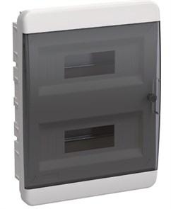 TEKFOR Корпус пластиковый ЩРВ-П-24 IP41 черная прозрачная дверь IEK TF5-KP12-V-24-41-K01-K03