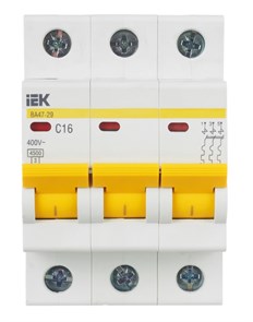 Авт.выкл.ВА47-29 3Р 16А 4,5 кА х-ка С ИЭК MVA20-3-016-C
