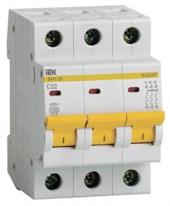 Авт.выкл.ВА47-29 3Р 32А 4,5 кА х-ка С ИЭК MVA20-3-032-C