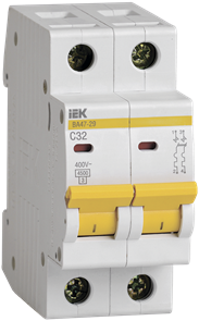 Авт.выкл.ВА47-29 2Р 32А 4,5 кА х-ка С ИЭК MVA20-2-032-C-1