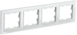 BRITE Рамка 4-местная РУ-4-БрБ белая IEK BR-M42-K01