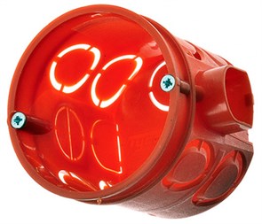 Подрозетник эл. монтажный 68х42 (красный) под БЕТОН Goldex GX 1001