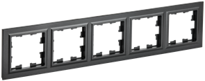 BRITE Рамка 5-местная РУ-5-БрЧ черный IEK BR-M52-K02