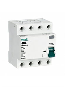 УЗО 4P 40А 30мА АС УЗО-03 6кА DEKraft 14235DEK