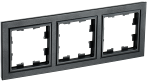 BRITE Рамка 3-местная РУ-3-БрЧ черный IEK BR-M32-K02
