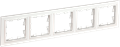 BRITE Рамка 5-местная РУ-5-БрБ белая IEK BR-M52-K01 - фото 1143