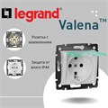4220Legrand Valena Розетка IP44 с крышкой с заземлением белая 4220 - фото 1157