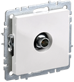 BRITE Розетка TV оконечная РТВ11-0-БрБ белый IEK BR-A10-O-K01 - фото 1513