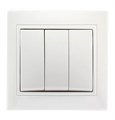 Выключатель 3-клавишный 10А белый "Венера" (SBE-01w-10-SW3-0) SBE-01w-10-SW3-0 - фото 1711