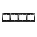 Рамка 4-местная горизонтальная черная "Венера" (SBE-01b-00-FR-4) SBE-01b-00-FR-4 - фото 1747