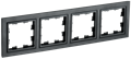 BRITE Рамка 4-местная РУ-4-БрЧ черный IEK BR-M42-K02 - фото 335