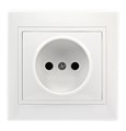 Розетка 1-местная без заземления 10А белая "Венера" (SBE-01w-10-S1-N-c) SBE-01w-10-S1-N-c - фото 514