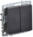 BRITE Выключатель 2-клавишный 10А ВС10-2-0-БрЧ черный IEK BR-V20-0-10-K02 - фото 541