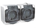 Розетка 2гн с З/К с крыш. шторки о/у белый 16А IP44 Этюд Systeme Electric (1/7) PA16-244B - фото 5942