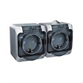 Розетка 2гн с З/К с крыш. шторки о/у серый 16А IP44 Этюд Systeme Electric (1/7) PA16-244C - фото 6007