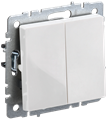 BRITE Выключатель 2-клавишный 10А ВС10-2-0-БрБ белый IEK BR-V20-0-10-K01 - фото 65