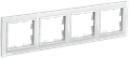 BRITE Рамка 4-местная РУ-4-БрБ белая IEK BR-M42-K01 - фото 73