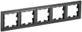 BRITE Рамка 5-местная РУ-5-БрЧ черный IEK BR-M52-K02 - фото 77
