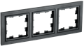 BRITE Рамка 3-местная РУ-3-БрЧ черный IEK BR-M32-K02 - фото 988